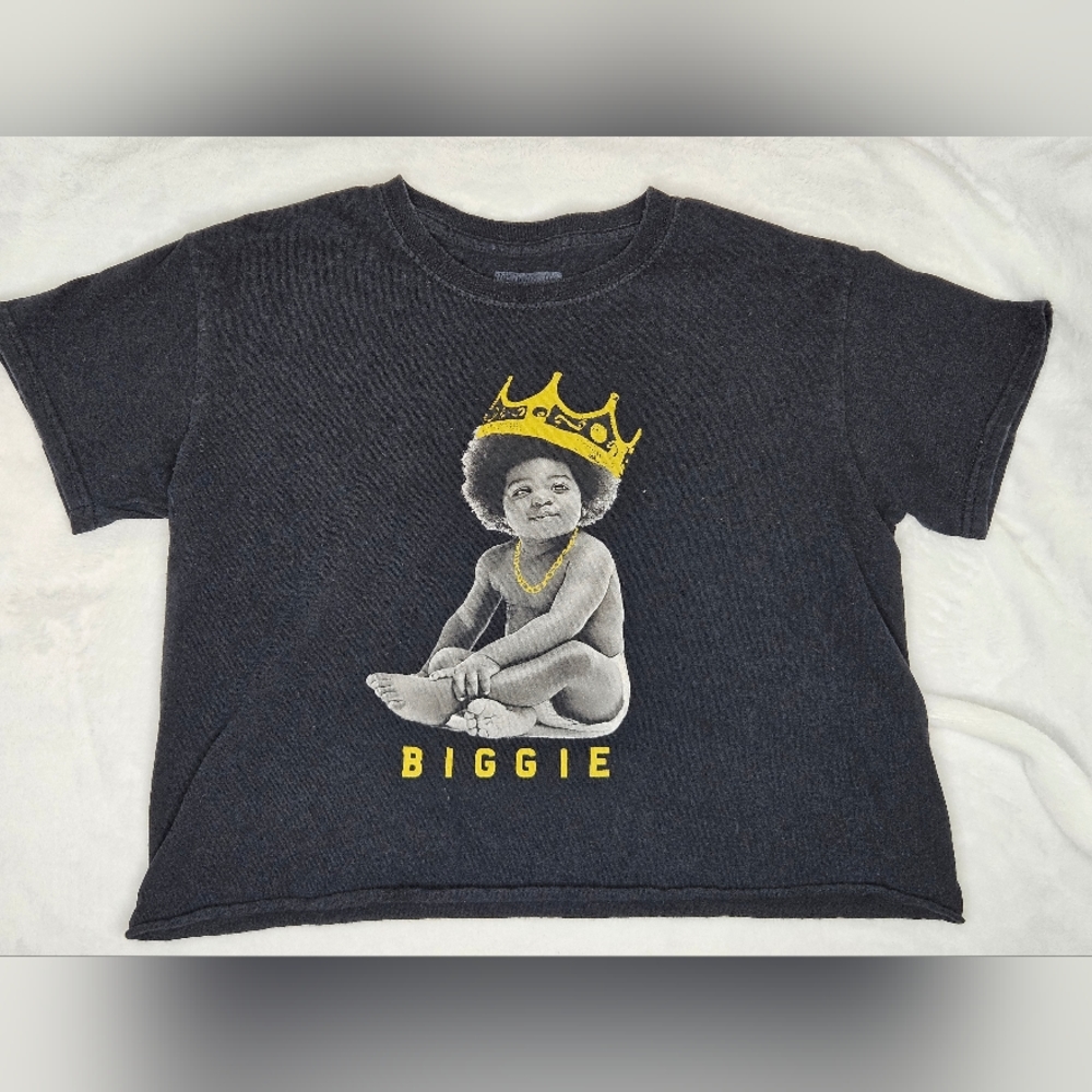 Notorious Biggie Smalls Album Cover Cropped Top T-Shirt - Picture 2 of 4